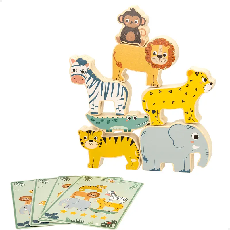 WOOMAX Zookabee Juego de equilibrio con animales de madera