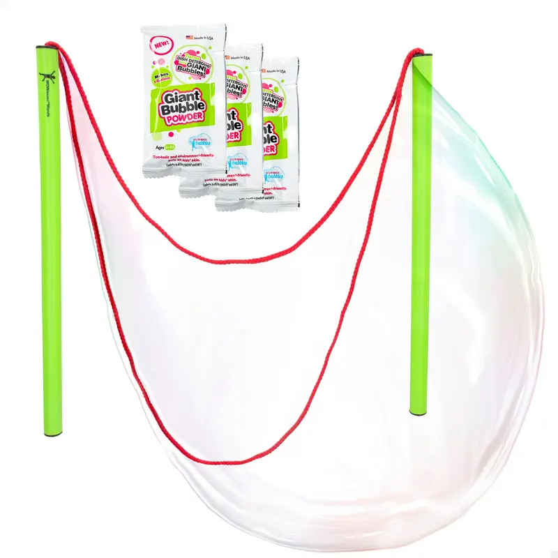 WOWmazing Kit burbujas gigantes con 3 sobres jabón en polvo