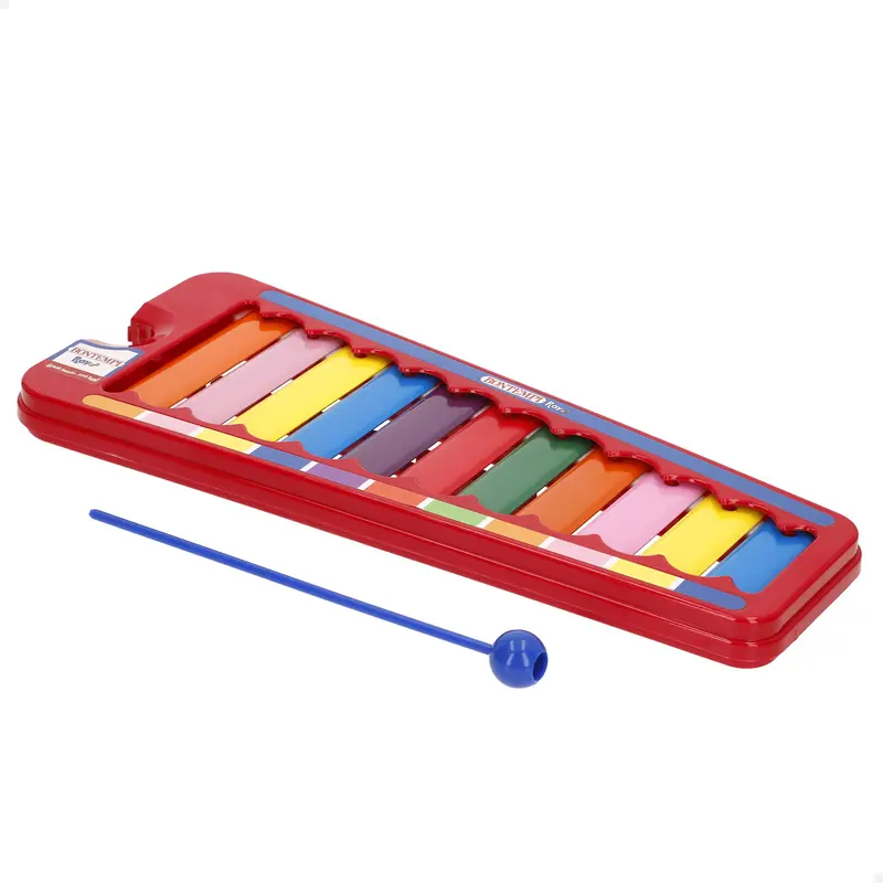 Xilófono infantil de metal con 8 notas y baqueta Bontempi