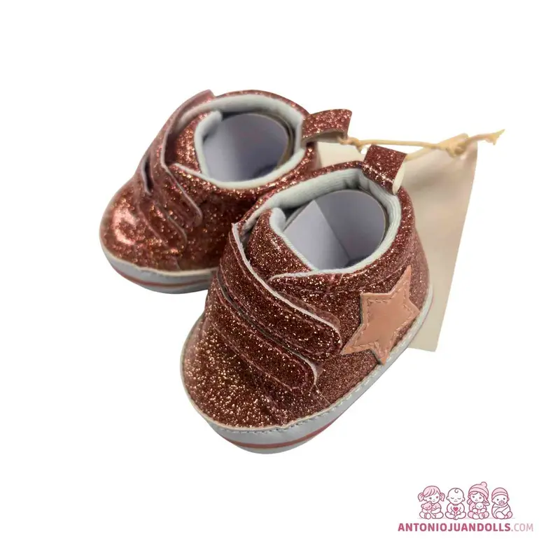 Zapatillas Deportivas Brillantes Rosa Estrella Muñecas - Estilo Moderno (92004-9)