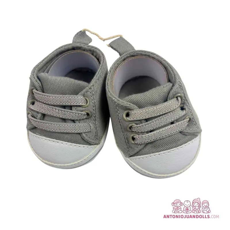 Zapatillas Deportivas Grises Cordones Muñecas - Estilo Clásico (92004-10)
